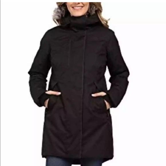 The North Face Crestmont black parka coat XS NWT - Picture 1 of 14